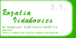 rozalia vidakovics business card